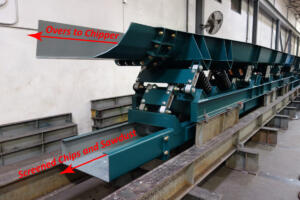 chipper in-feed vibratory conveyor